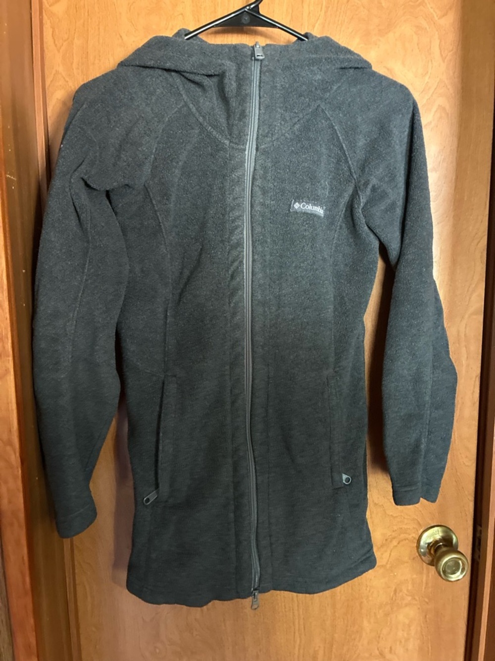 Columbia Gray Hooded Fleece Jacket XS